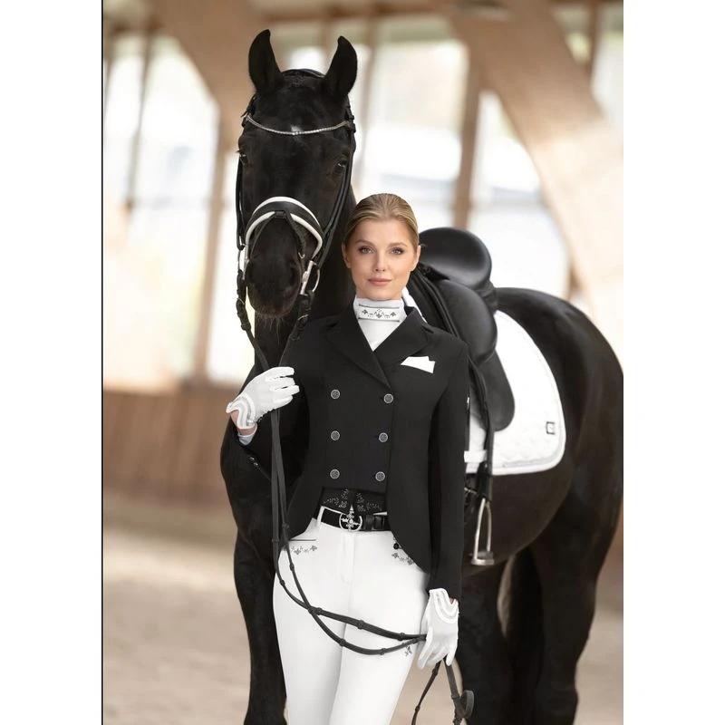 Fair Play Women's Alissa Fleur Dressage Short Tail Coat - Black 4 Fair Play Women's Alissa Fleur Dressage Short Tail Coat - Black - Image 4