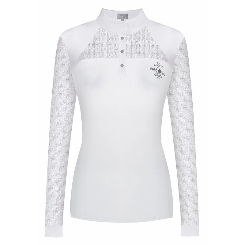 Fair Play Women's Aiko Long Sleeve Competition Shirt - White 1 Fair Play Women's Aiko Long Sleeve Competition Shirt - White