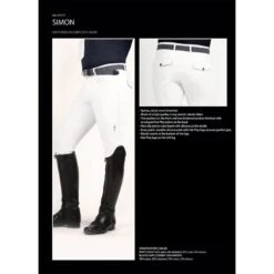 Fair Play Men's Simon Sillicon Patch Breeches - Black -Equestrian Riding Clothing 656199 800 800