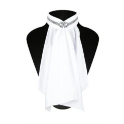 Fair Play Dalee Fleur Ready Tied Stock Tie - White