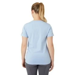Horze Women's Zion Cotton Stretch T Shirt - Cashmere Blue -Equestrian Riding Clothing 660136 800 800
