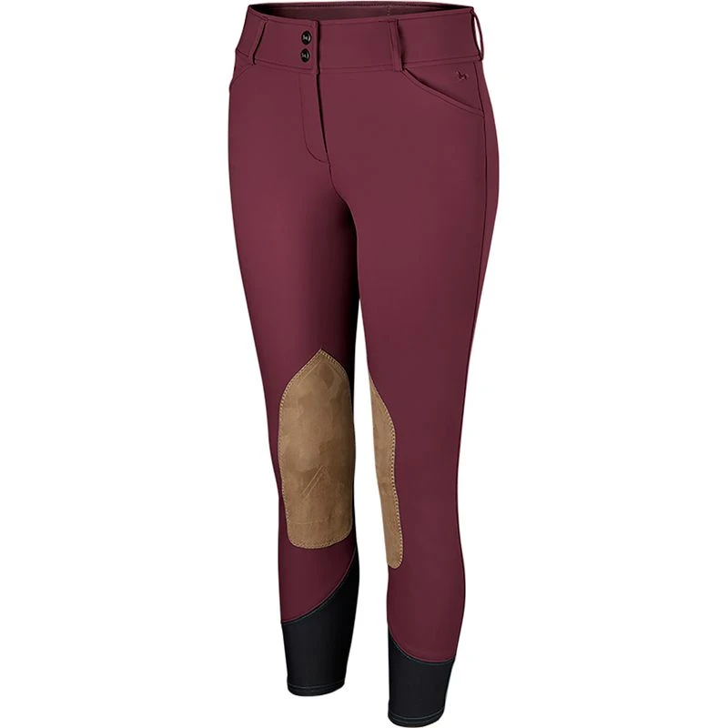 RJ Classics Women's Gulf Natural Rise Front Zip Breeches - Deep Currant 1 RJ Classics Women's Gulf Natural Rise Front Zip Breeches - Deep Currant