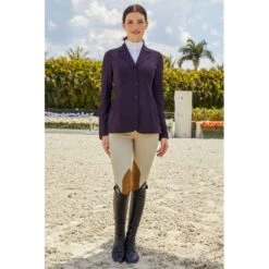 RJ Classics Women's Harmony Mesh Show Coat - Plum -Equestrian Riding Clothing 675827 800 800
