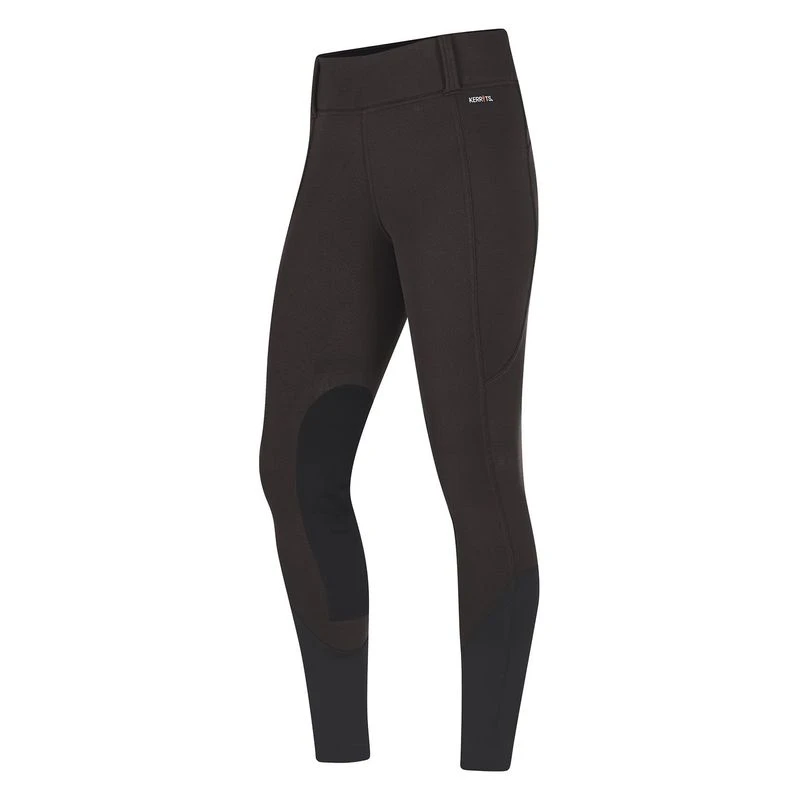 Kerrits Women's Sit Tight Wind Pro Knee Patch Tights - Java 2 Kerrits Women's Sit Tight Wind Pro Knee Patch Tights - Java - Image 2