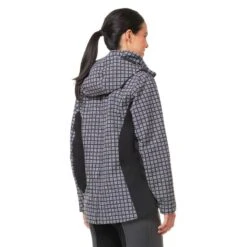 Kerrits Women's Rein Check Waterproof Shell - Black Houndstooth Plaid 7 Kerrits Women's Rein Check Waterproof Shell - Black Houndstooth Plaid -Equestrian Riding Clothing 681769 800 800