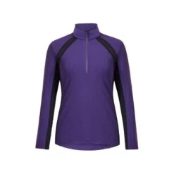 Kerrits Women's Rail Side Quarter Zip Tech Top - Huckleberry