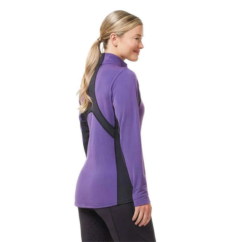 Kerrits Women's Rail Side Quarter Zip Tech Top - Huckleberry 4 Kerrits Women's Rail Side Quarter Zip Tech Top - Huckleberry - Image 4