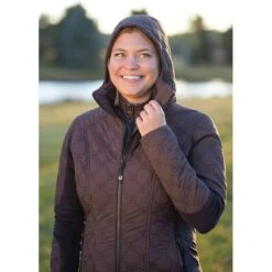 Kerrits Women's Bit By Bit Quilted Jacket - Java -Equestrian Riding Clothing 682592 800 800