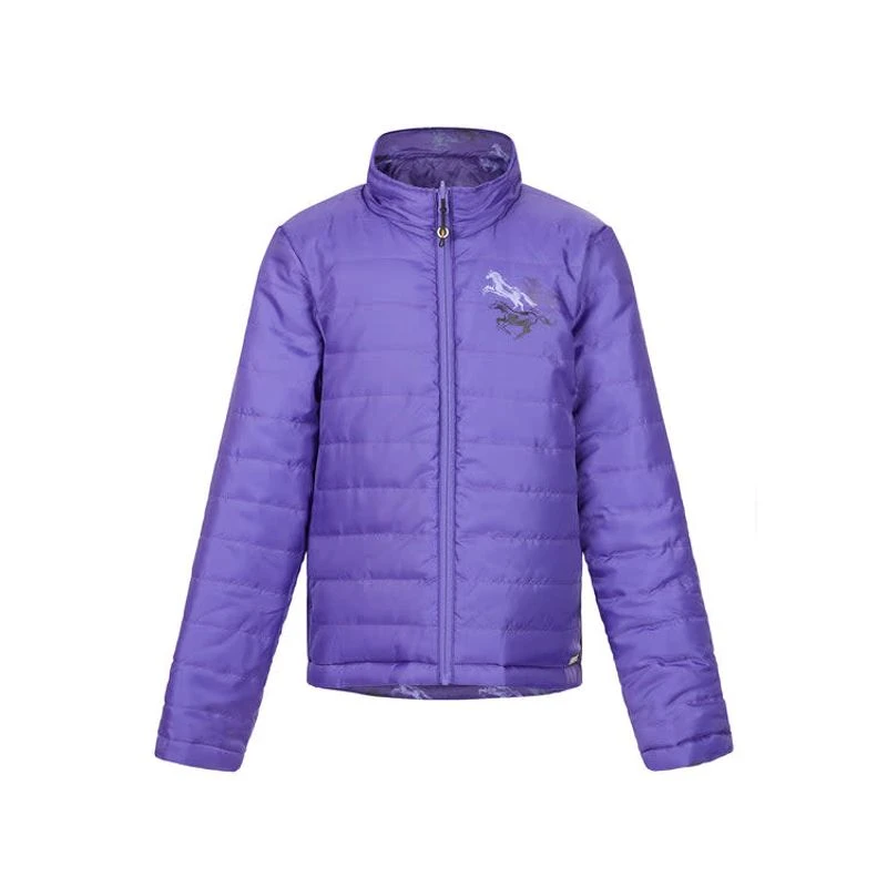 Kerrits Kids' Pony Tracks Reversible Quilted Jacket - Huckleberry Run Free/Iris 2 Kerrits Kids' Pony Tracks Reversible Quilted Jacket - Huckleberry Run Free/Iris - Image 2