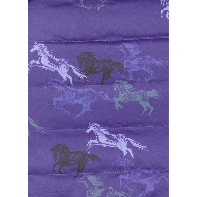 Kerrits Kids' Pony Tracks Reversible Quilted Jacket - Huckleberry Run Free/Iris 5 Kerrits Kids' Pony Tracks Reversible Quilted Jacket - Huckleberry Run Free/Iris - Image 5