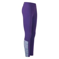 Kerrits Kids' Thermo Tech Printed Tights - Huckleberry/Iris Starlight -Equestrian Riding Clothing 683559 800 800