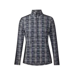 Kerrits Women's Muzzle Nuzzle Fleece Half Zip - Black Plaid Pasture