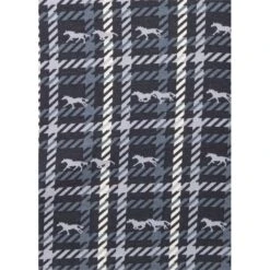 Kerrits Women's Muzzle Nuzzle Fleece Half Zip - Black Plaid Pasture -Equestrian Riding Clothing 687356 800 800