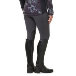 Kerrits Women's Fleece Lite II Knee Patch Tights - Peppercorn Herringbone 6 Kerrits Women's Fleece Lite II Knee Patch Tights - Peppercorn Herringbone -Equestrian Riding Clothing 688594 800 800