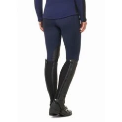 Kerrits Women's Fleece Lite II Knee Patch Tights - Ink Herringbone -Equestrian Riding Clothing 688663 800 800