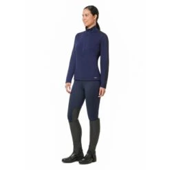 Kerrits Women's Fleece Lite II Knee Patch Tights - Ink Herringbone -Equestrian Riding Clothing 688666 800 800