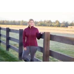 Kerrits Women's Stable Temp Merino Wool Jacket - Sangria 9 Kerrits Women's Stable Temp Merino Wool Jacket - Sangria -Equestrian Riding Clothing 693813 800 800