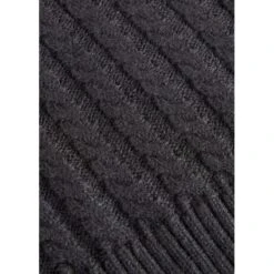 EQL Women's Brittany Cable Knit V-Neck Sweater - Black -Equestrian Riding Clothing 694381 800 800