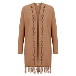 EQL Women's Bits & Fringe Cardigan - Caramel/Java