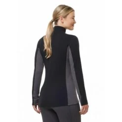 Kerrits Women's Stable Temp Merino Wool Quarter Zip Top - Black -Equestrian Riding Clothing 694960 800 800