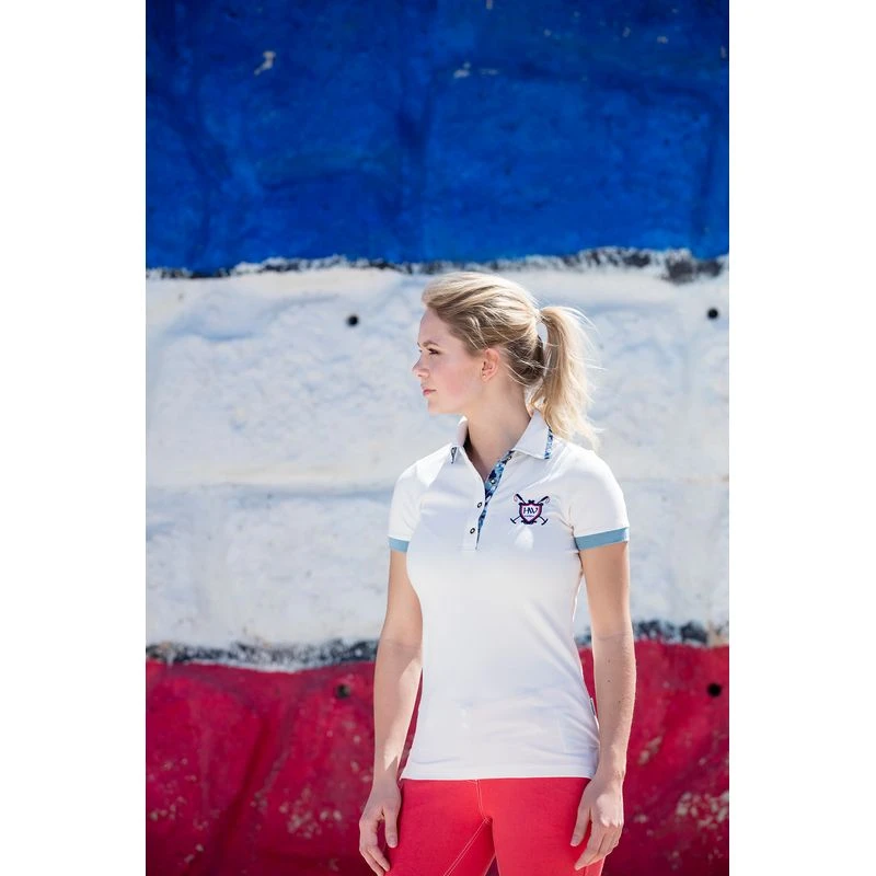 Horseware Women's Luna Pique Polo - White 2 Horseware Women's Luna Pique Polo - White - Image 2