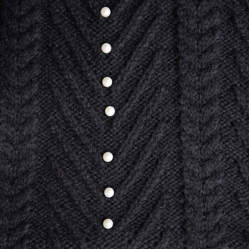 B Vertigo Women's Rosa Knitted Neck Warmer Scarf - Anthracite 2 B Vertigo Women's Rosa Knitted Neck Warmer Scarf - Anthracite - Image 2