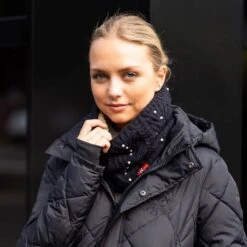 B Vertigo Women's Rosa Knitted Neck Warmer Scarf - Anthracite 5 B Vertigo Women's Rosa Knitted Neck Warmer Scarf - Anthracite -Equestrian Riding Clothing 697036 800 800