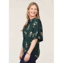 EQL Women's Lexi Cowl Neck Dolman Shirt - Ivy Hunt Field Floral -Equestrian Riding Clothing 698386 800 800