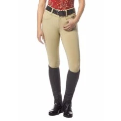 Kerrits Women's Arena K-Pro Knee Patch Breeches - Tan -Equestrian Riding Clothing 698975 800 800
