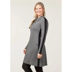 EQL Women's Ascent Ponte Tunic Dress - Charcoal Heather -Equestrian Riding Clothing 700473 800 800