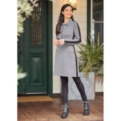 EQL Women's Ascent Ponte Tunic Dress - Charcoal Heather -Equestrian Riding Clothing 700475 800 800