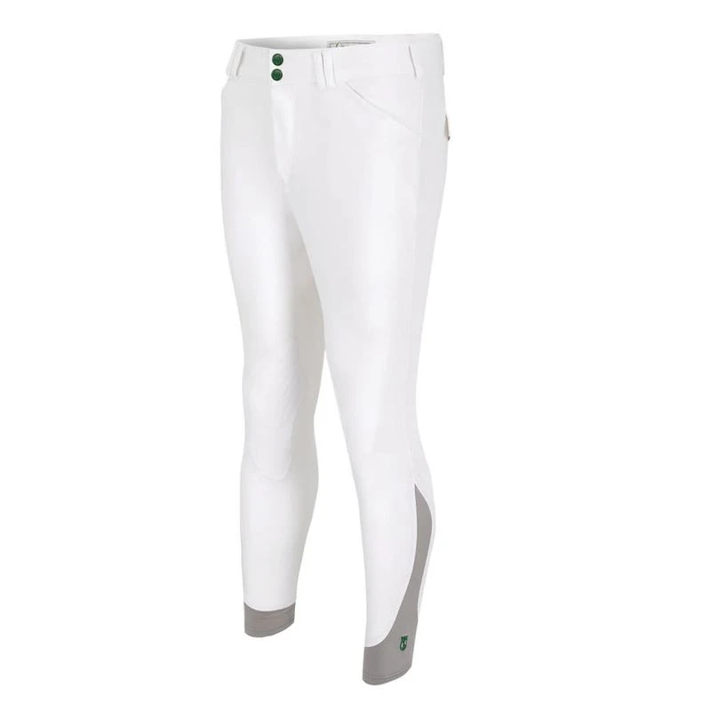 Tredstep Men's Verde Knee Patches Breeches - White 1 Tredstep Men's Verde Knee Patches Breeches - White